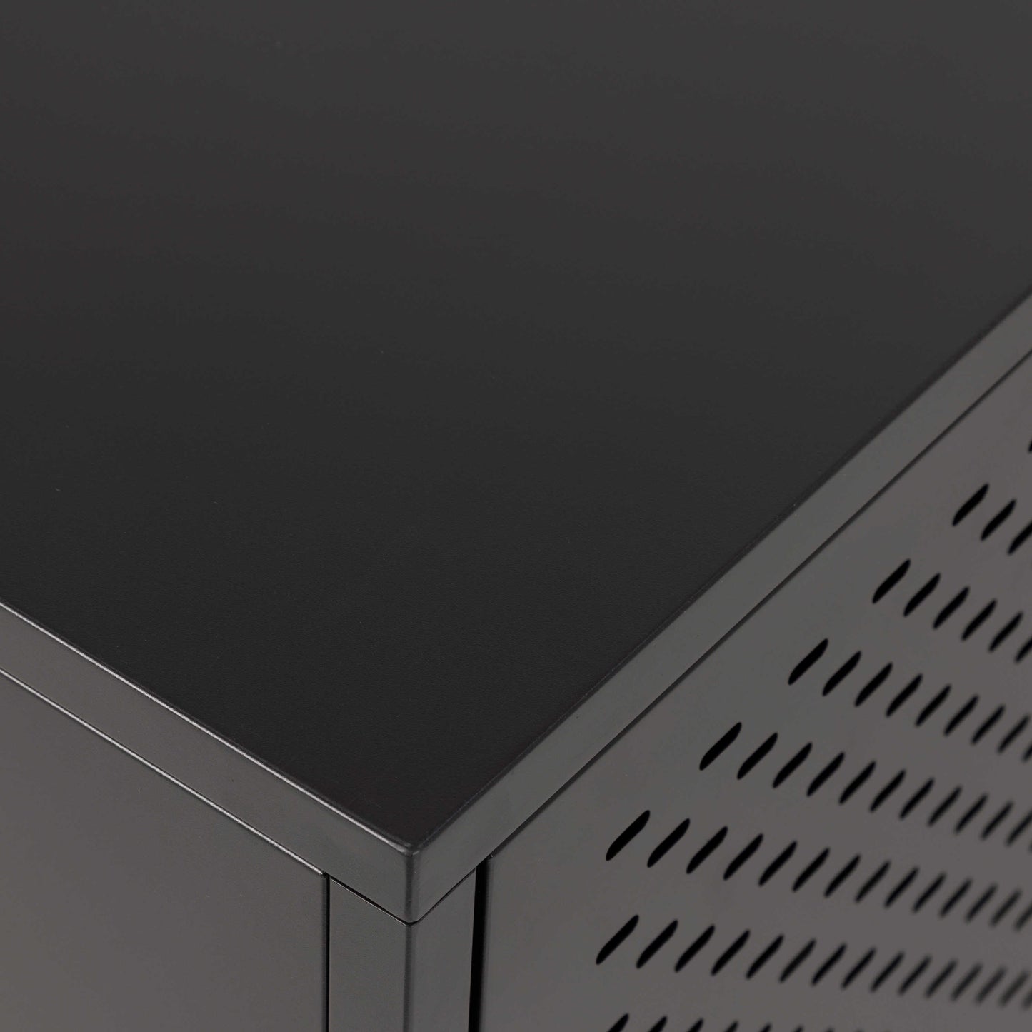 Graz Matt Black Metal Sideboard 3 Doors