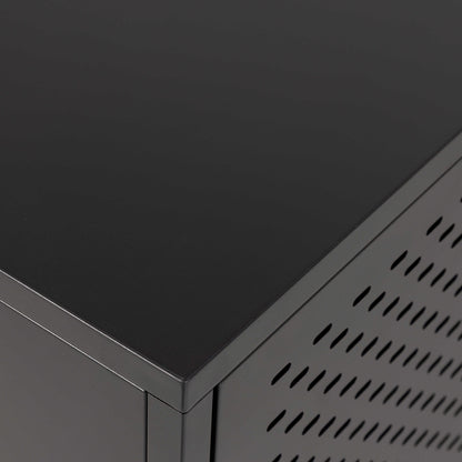 Graz Matt Black Metal Sideboard 3 Doors