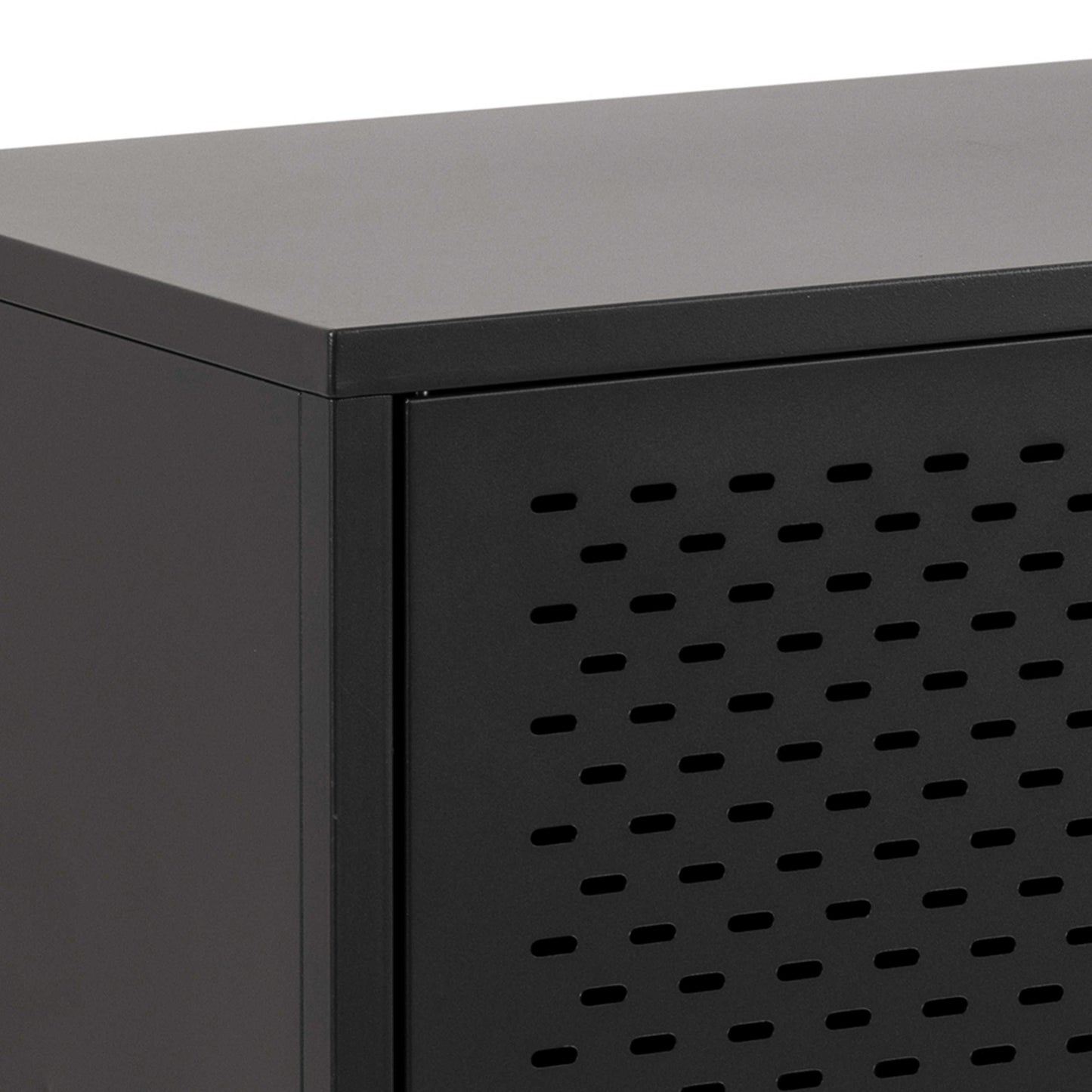 Graz Matt Black Metal Sideboard 3 Doors