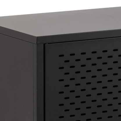 Graz Matt Black Metal Sideboard 3 Doors