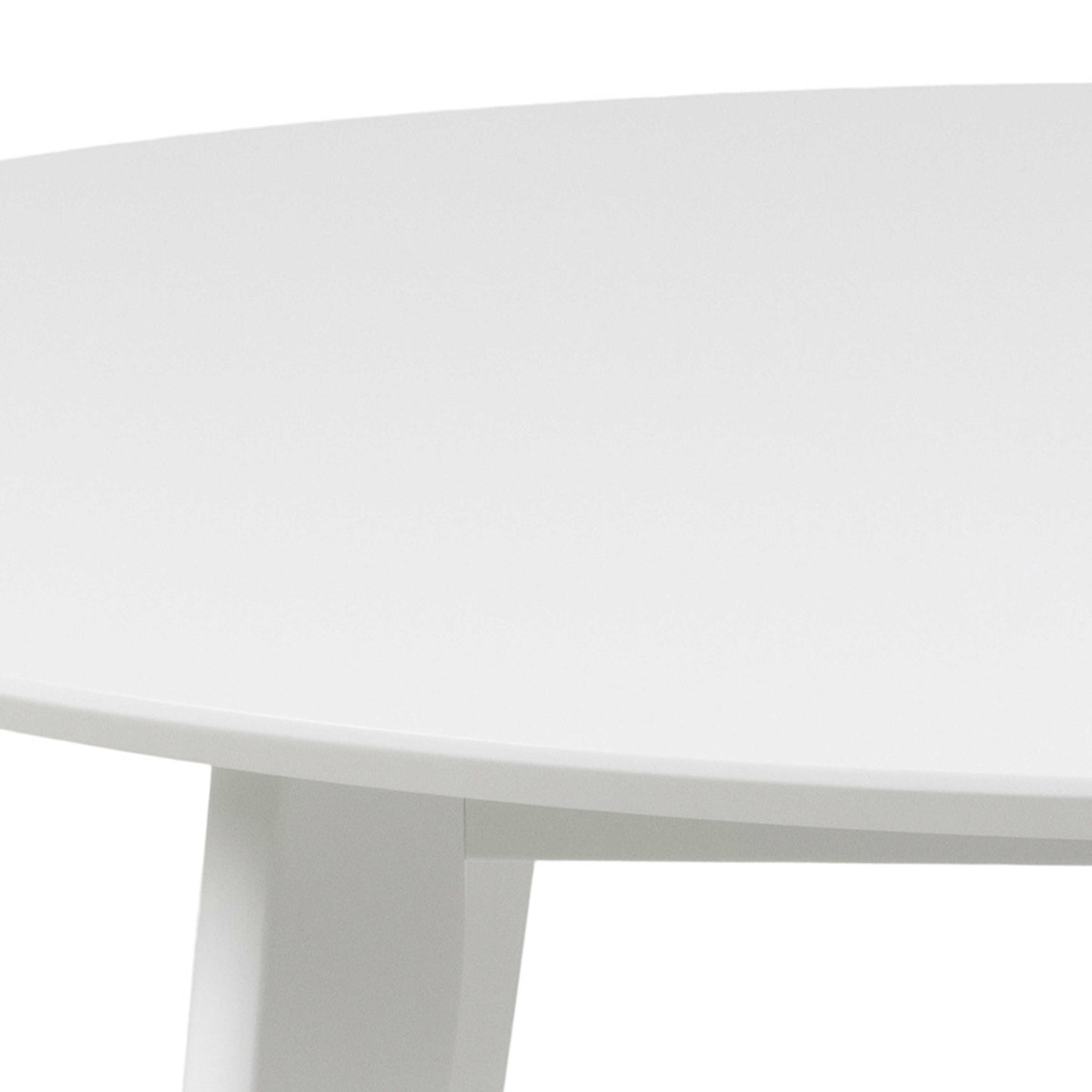 Saffron White Wodden Round Dining Table
