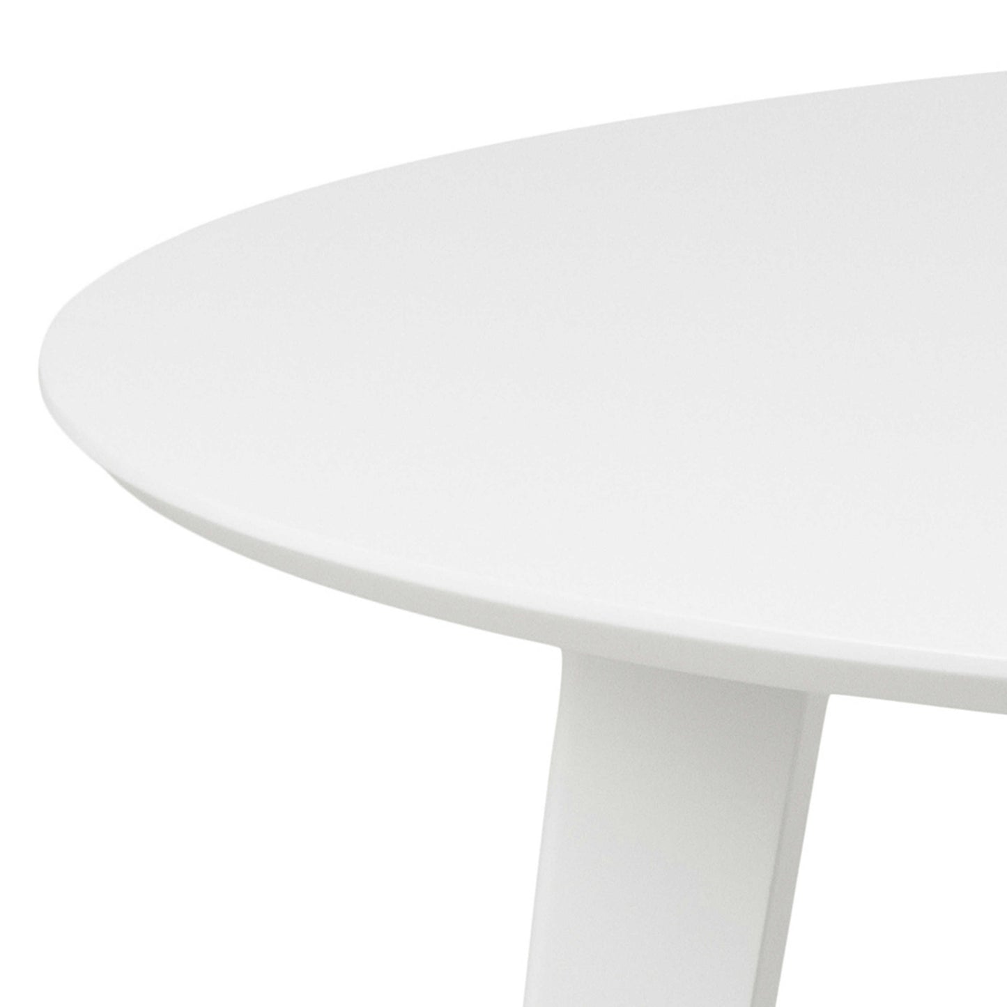 Saffron White Wodden Round Dining Table