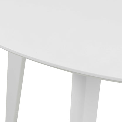 Saffron White Wodden Round Dining Table