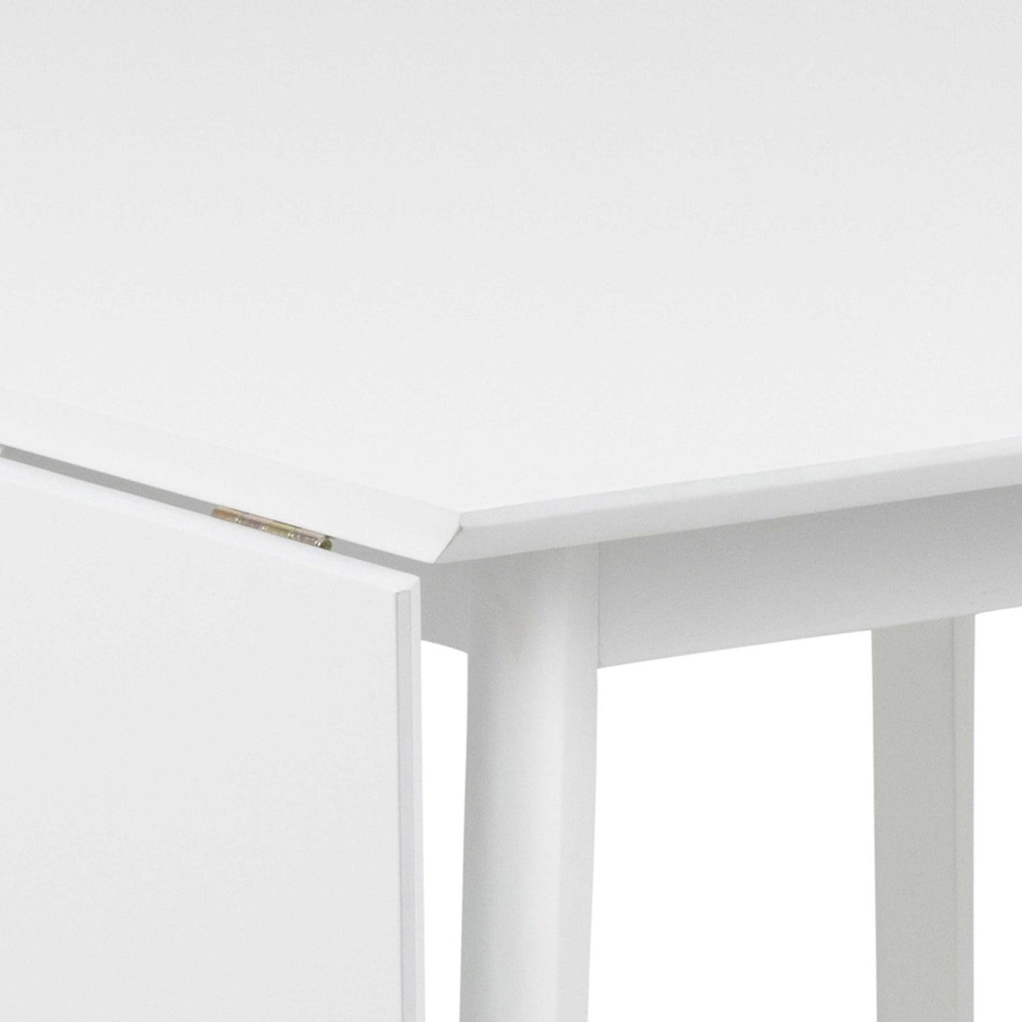 Saffron Extendable White Wooden Square Dining Table