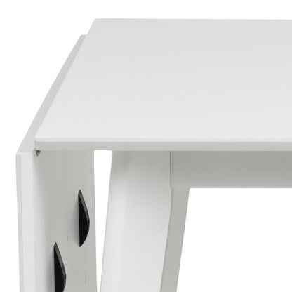 Saffron Extendable White Wooden Square Dining Table