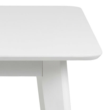 Saffron Extendable White Wooden Square Dining Table