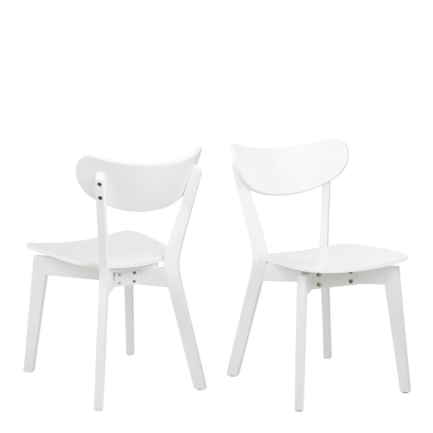 Krakow Kitchen Dining Set White Square Dining Table + 2 Dining Chairs