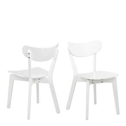 Krakow Kitchen Dining Set White Square Dining Table + 2 Dining Chairs