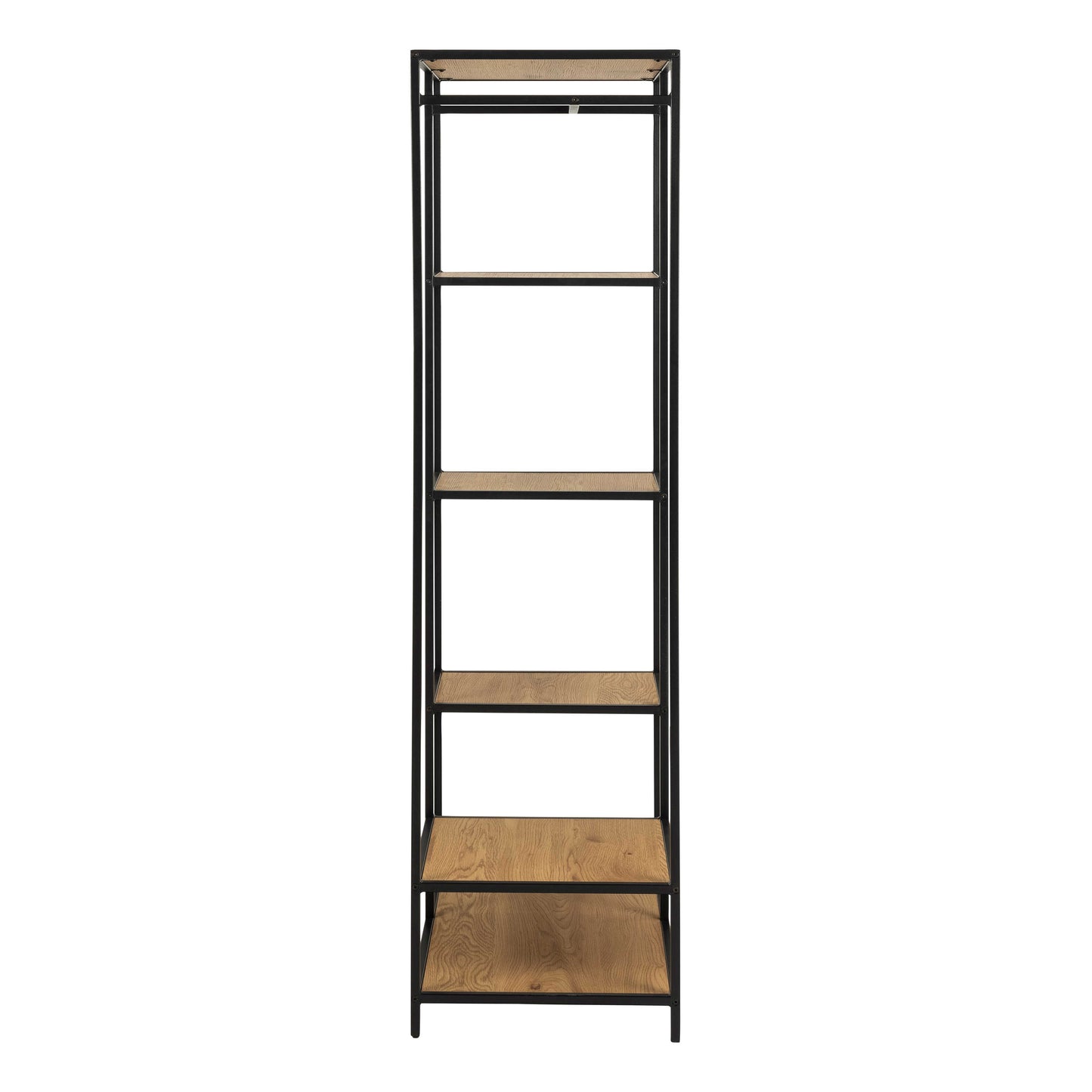 El Paso Black Metal and Wild Oak Veneer Clothes Rack 5 Shelves