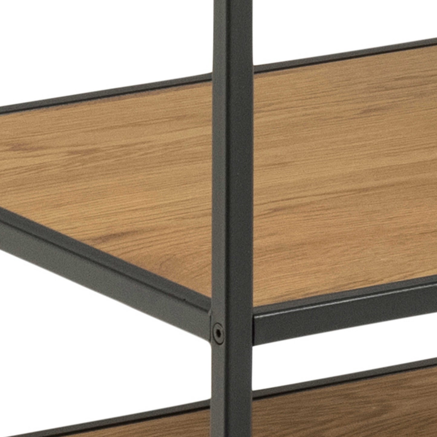 El Paso Black Metal and Wild Oak Veneer Clothes Rack 5 Shelves