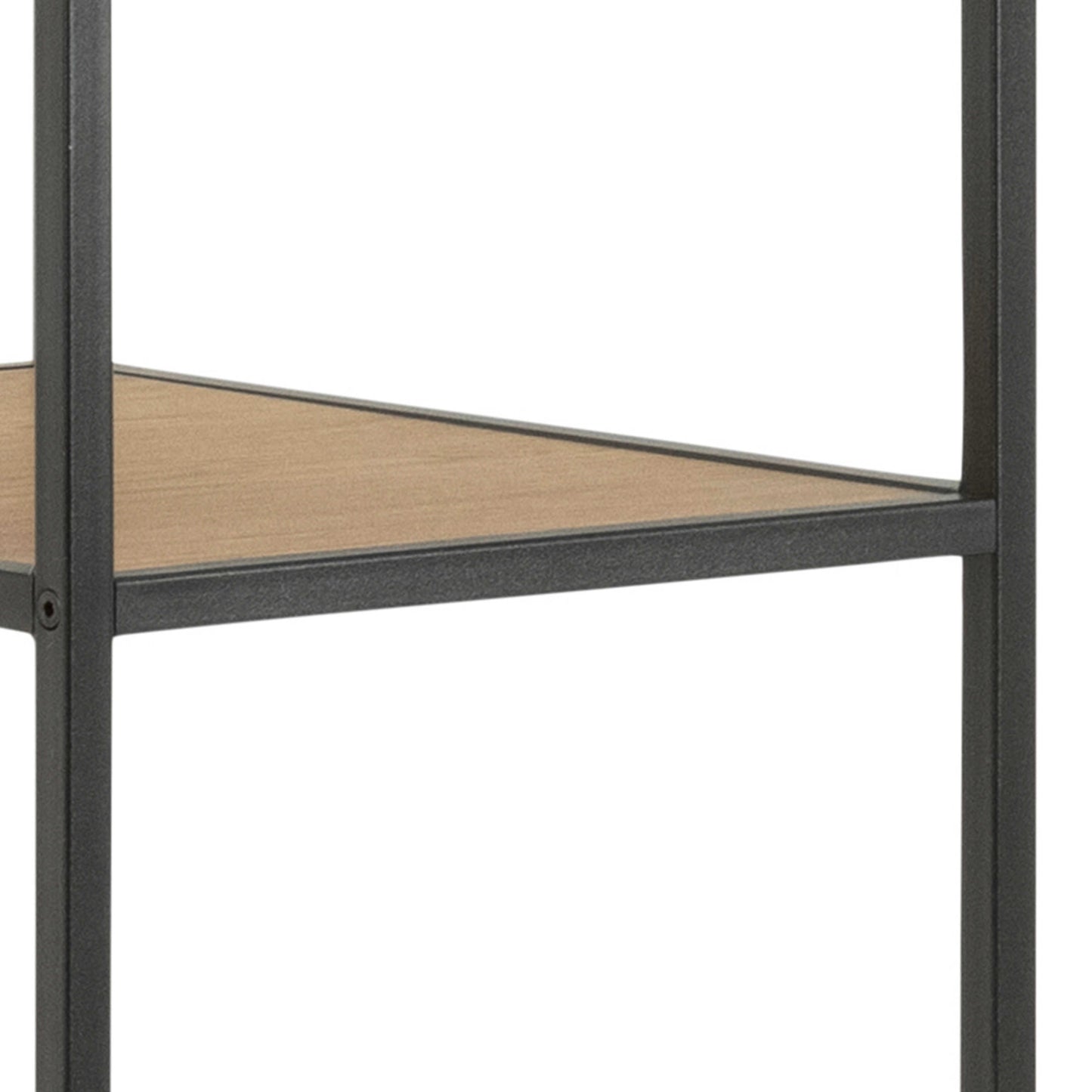 El Paso Black Metal and Wild Oak Veneer Clothes Rack 5 Shelves