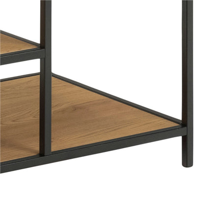 El Paso Black Metal and Wild Oak Veneer Clothes Rack 5 Shelves