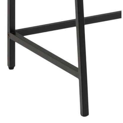 El Paso Black Metal and Wild Oak Veneer Bookcase Desk 1 Drawer 2 Shelves