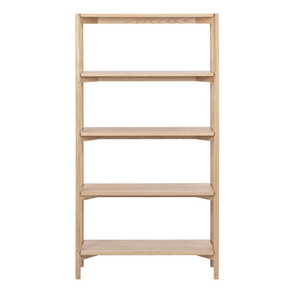 Berrytwist White Oak Veener Bookcase 4 Shelves