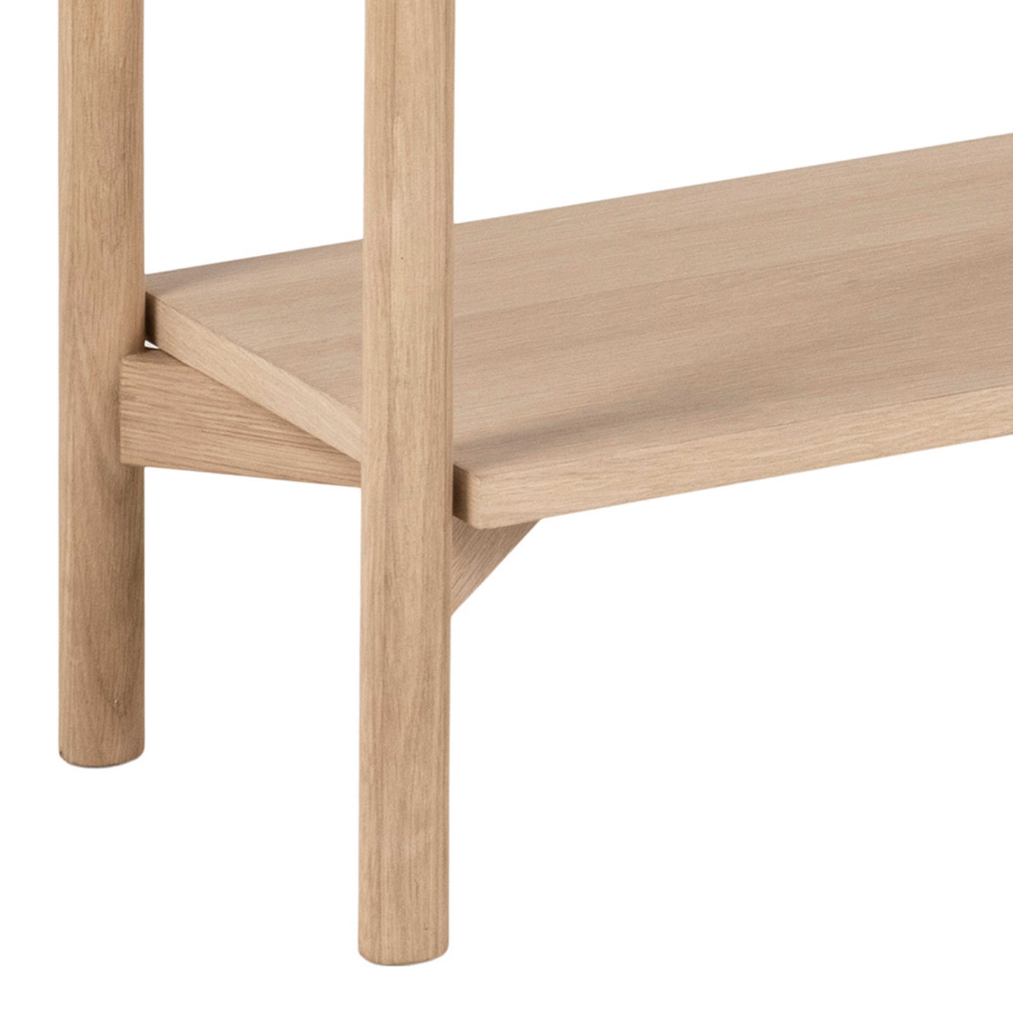 Berrytwist Scandi White Oak Veneer Bookcase 4 Shelves