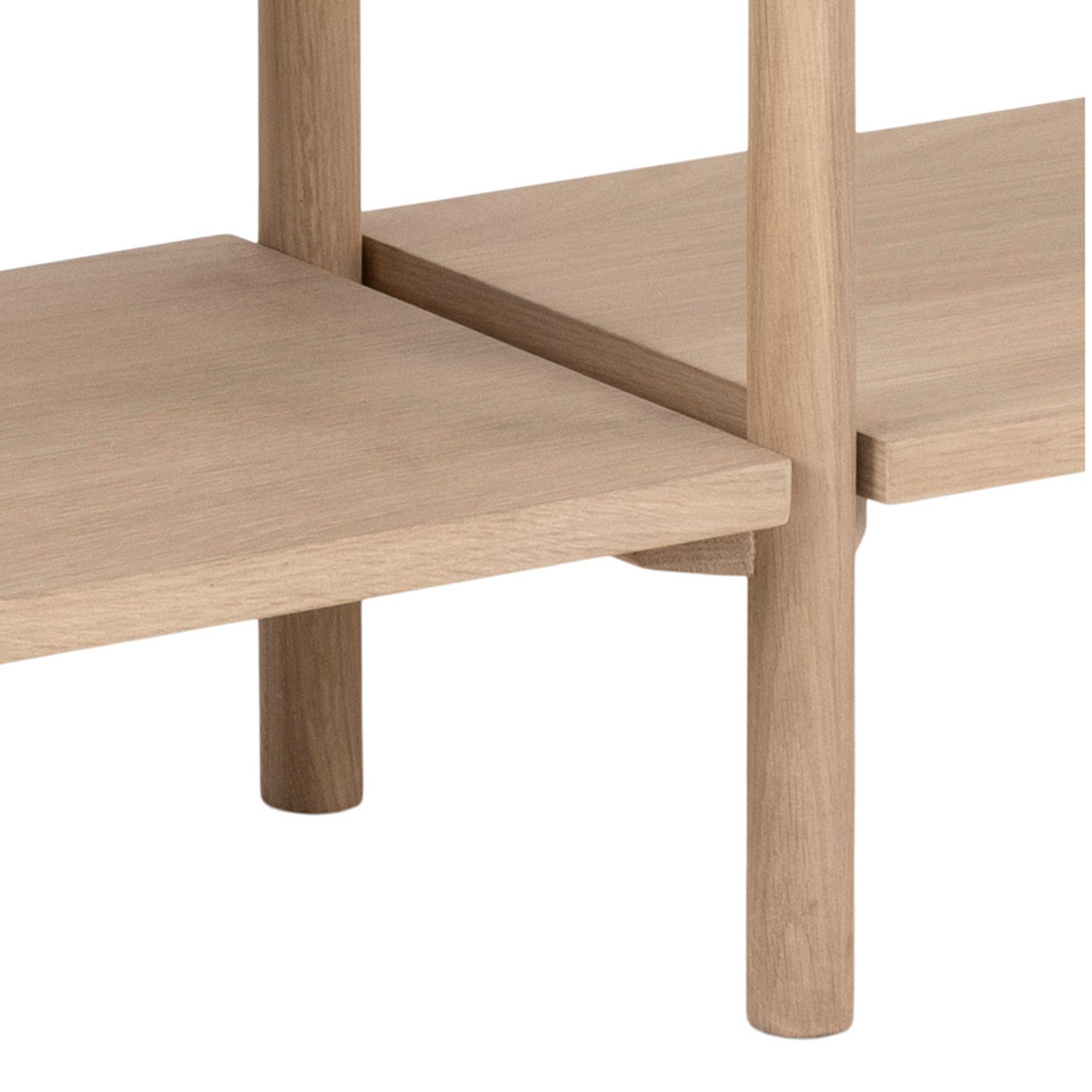 Berrytwist Scandi White Oak Veneer Bookcase 4 Shelves