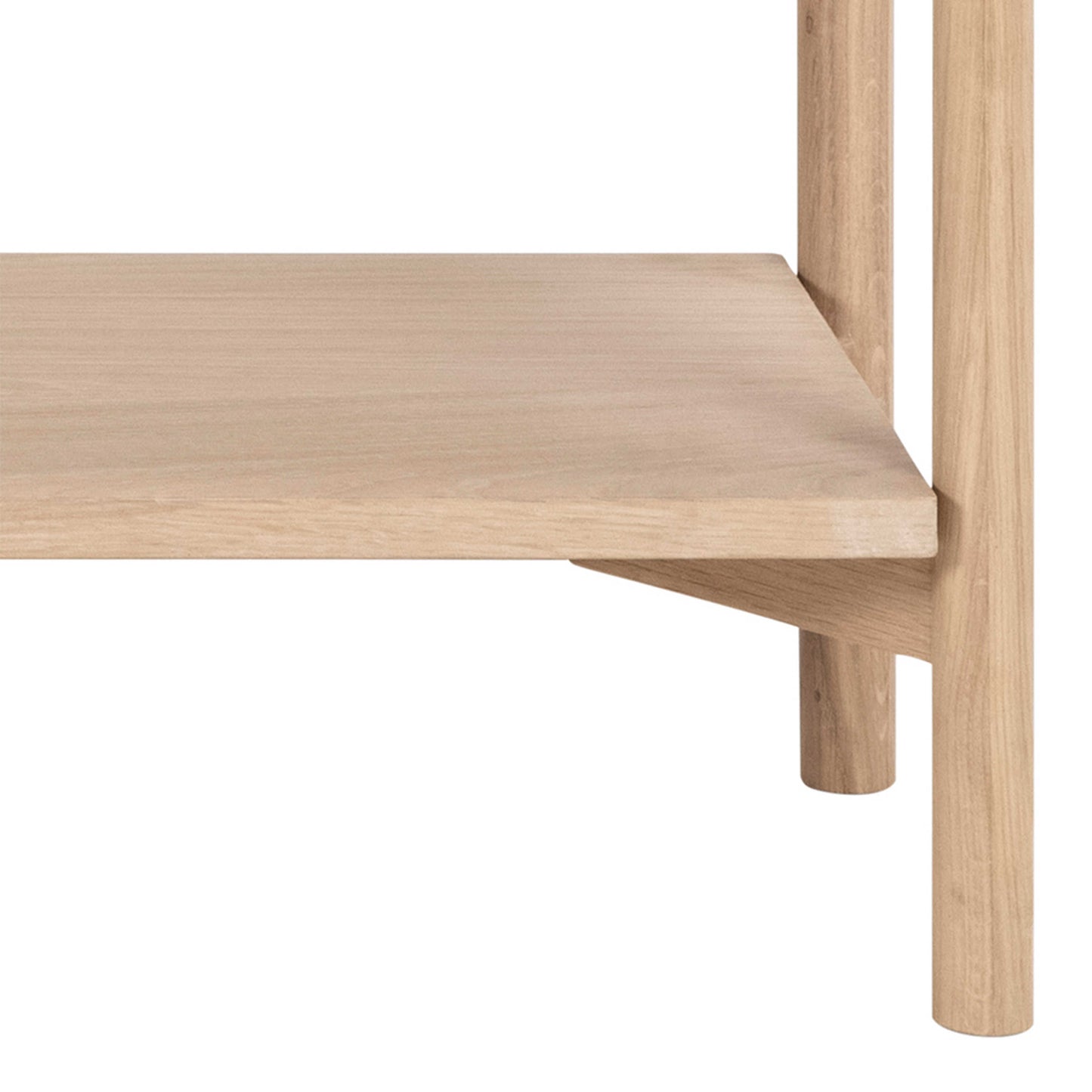 Berrytwist Scandi White Oak Veneer Bookcase 4 Shelves