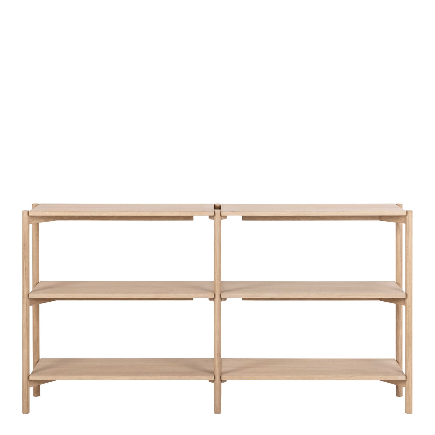 Berrytwist Scandi White Oak Veneer Bookcase 4 Shelves