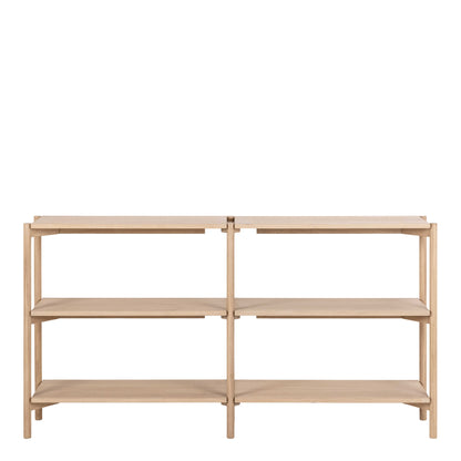 Berrytwist Scandi White Oak Veneer Bookcase 4 Shelves
