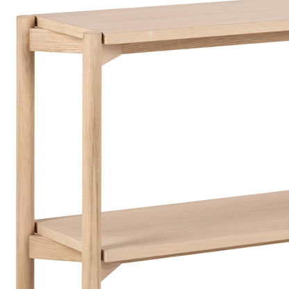 Berrytwist Scandi White Oak Veneer Bookcase 4 Shelves