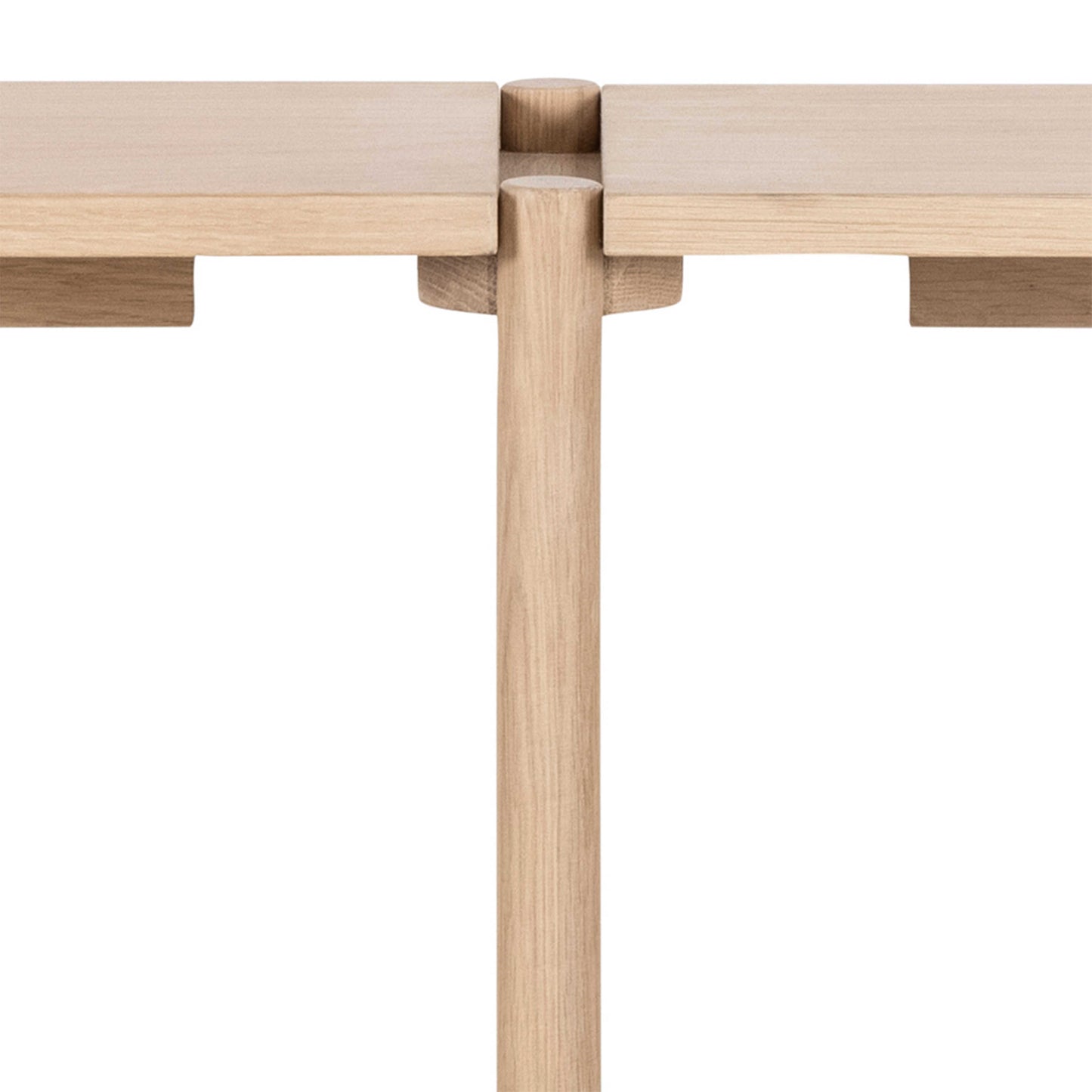 Berrytwist Scandi White Oak Veneer Bookcase 4 Shelves