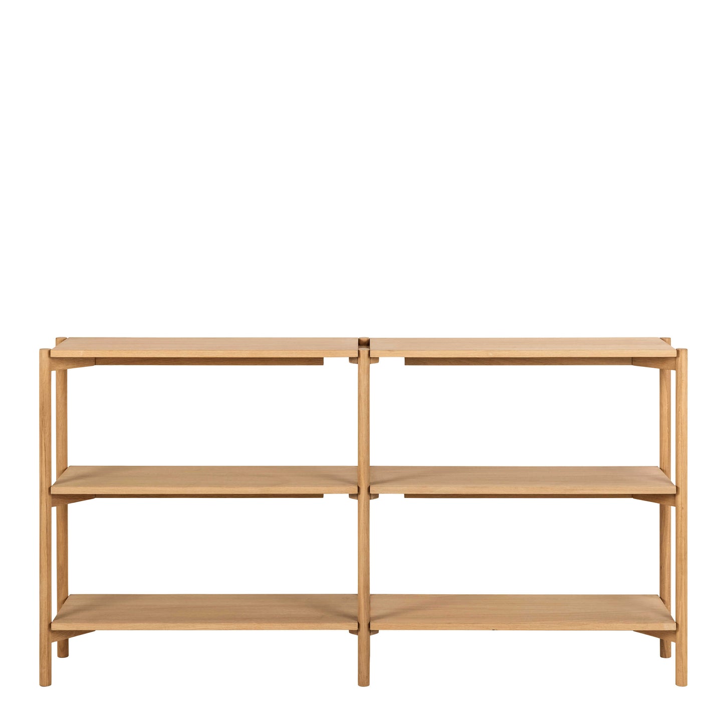 Berrytwist Scandi Natural Oak Veneer Bookcase 4 Shelves