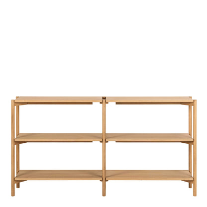 Berrytwist Scandi Natural Oak Veneer Bookcase 4 Shelves