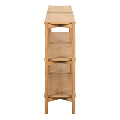 Berrytwist Scandi Natural Oak Veneer Bookcase 4 Shelves
