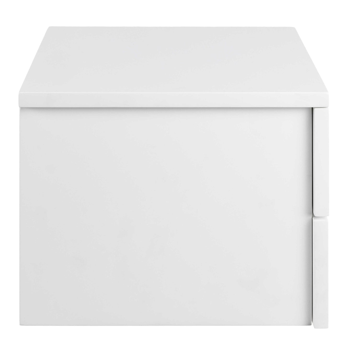 Rome Matt White Wooden Bedside Table 2 Drawers