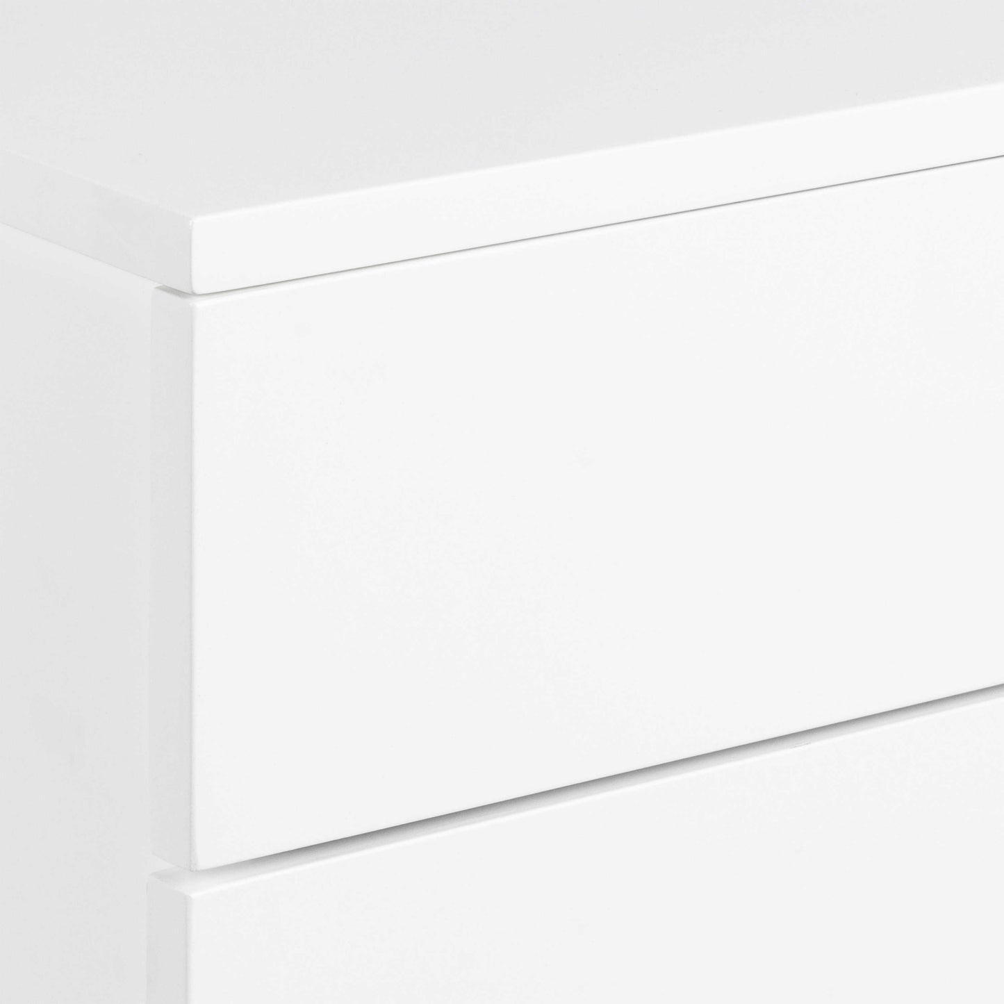 Rome Matt White Wooden Bedside Table 2 Drawers