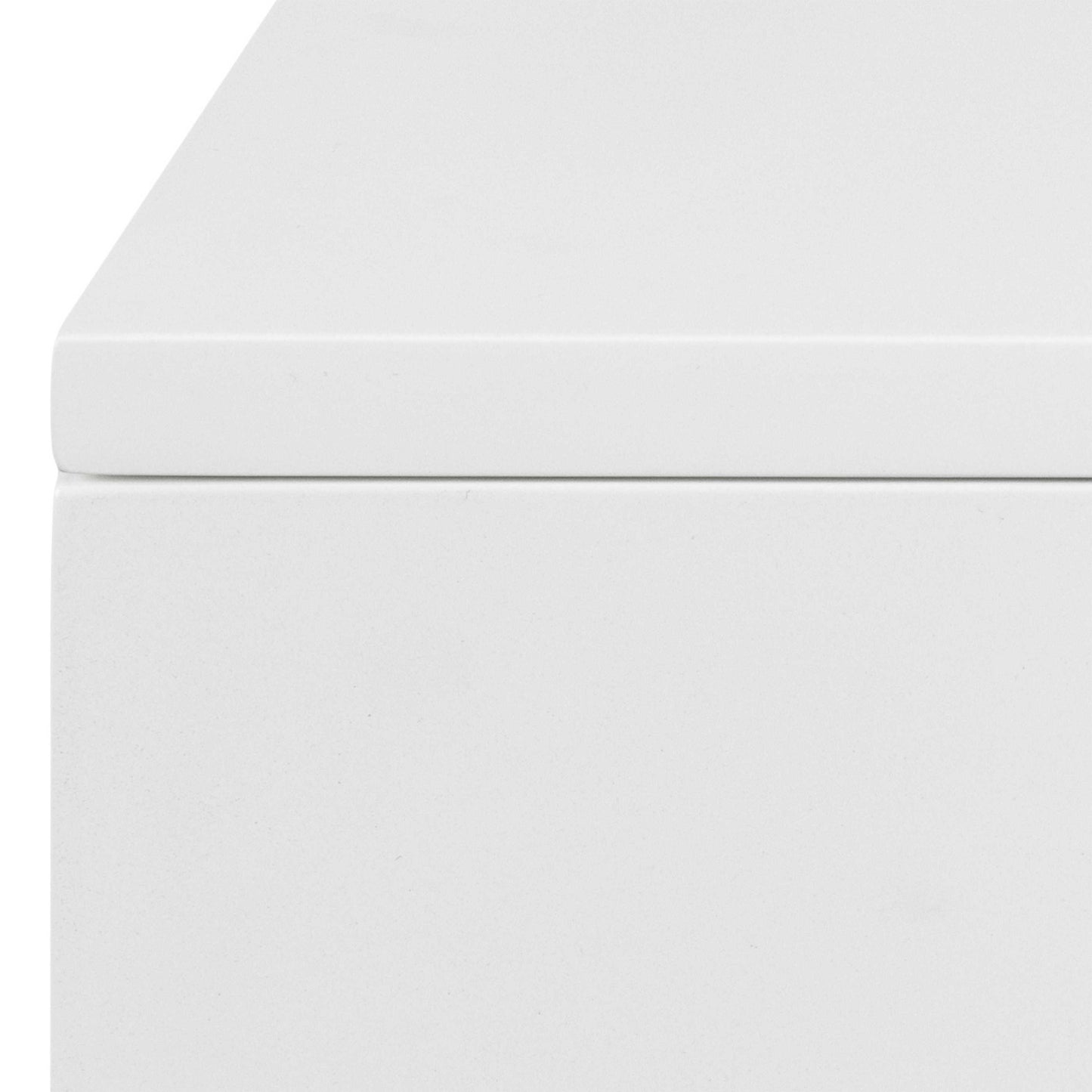 Rome Matt White Wooden Bedside Table 2 Drawers