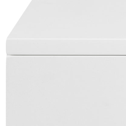 Rome Matt White Wooden Bedside Table 2 Drawers