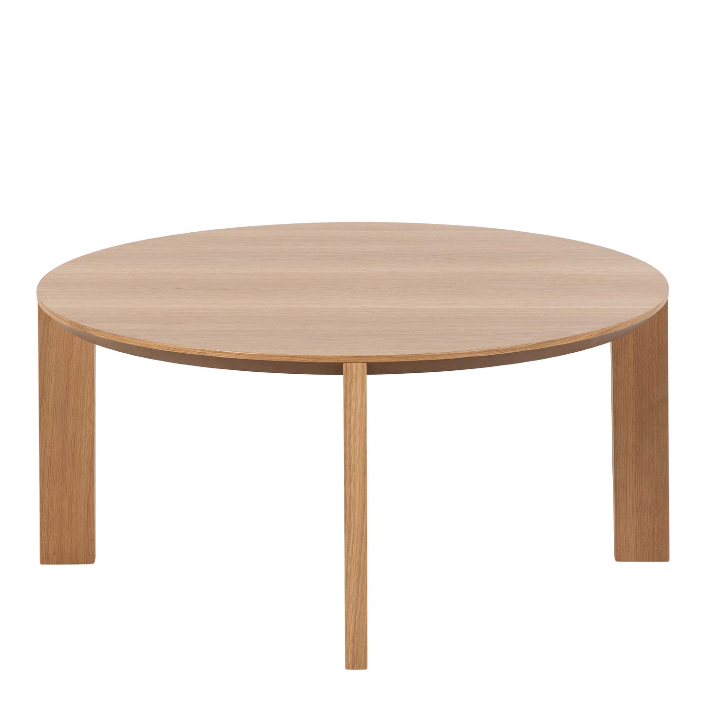 Beijing Matt Oak Veneer Round Coffee Table