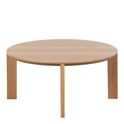 Beijing Matt Oak Veneer Round Coffee Table