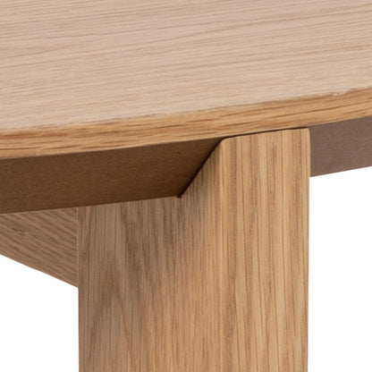 Beijing Matt Oak Veneer Round Coffee Table