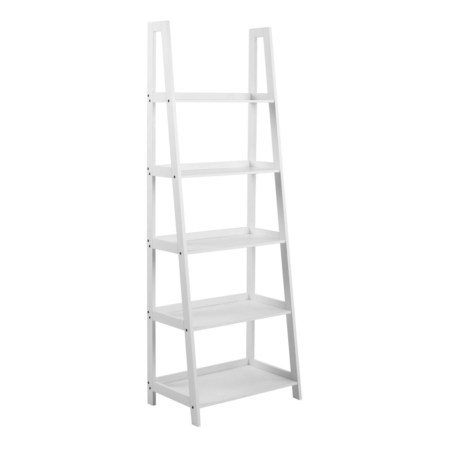 Florence White Step Ladder Bookcase 5 Shelves