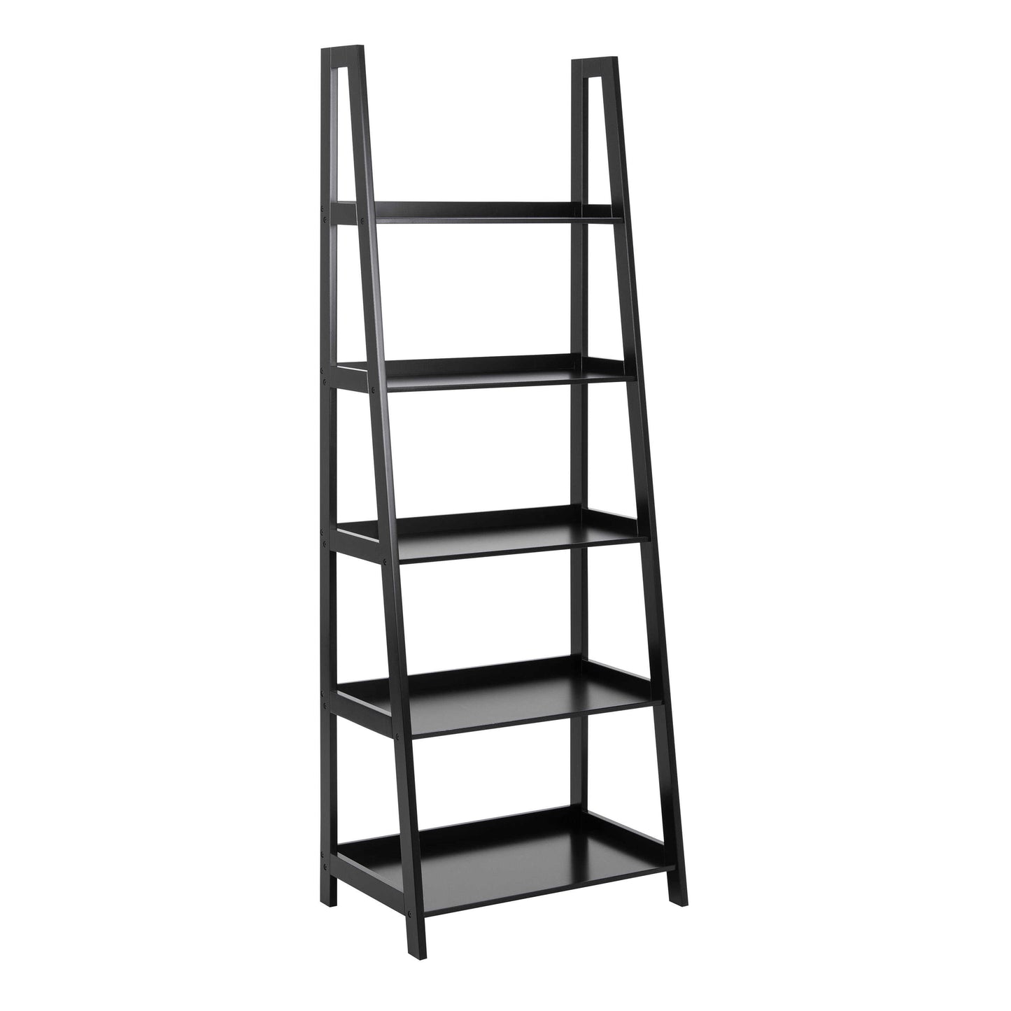 Florence Black Step Ladder Bookcase 5 Shelves