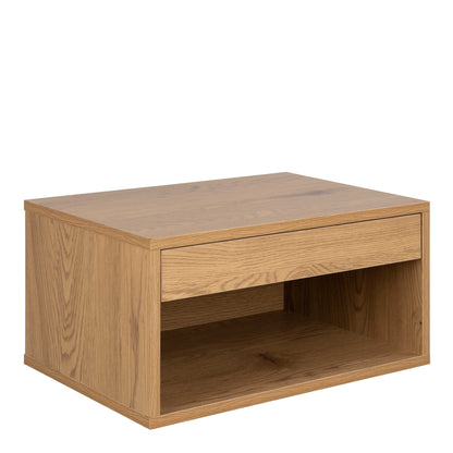 Bramblebud Square Oak Bedside Table 1 Drawer