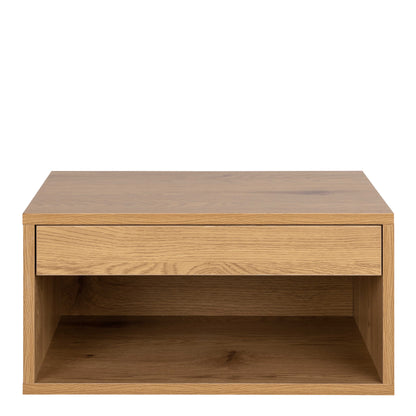 Bramblebud Square Oak Bedside Table 1 Drawer
