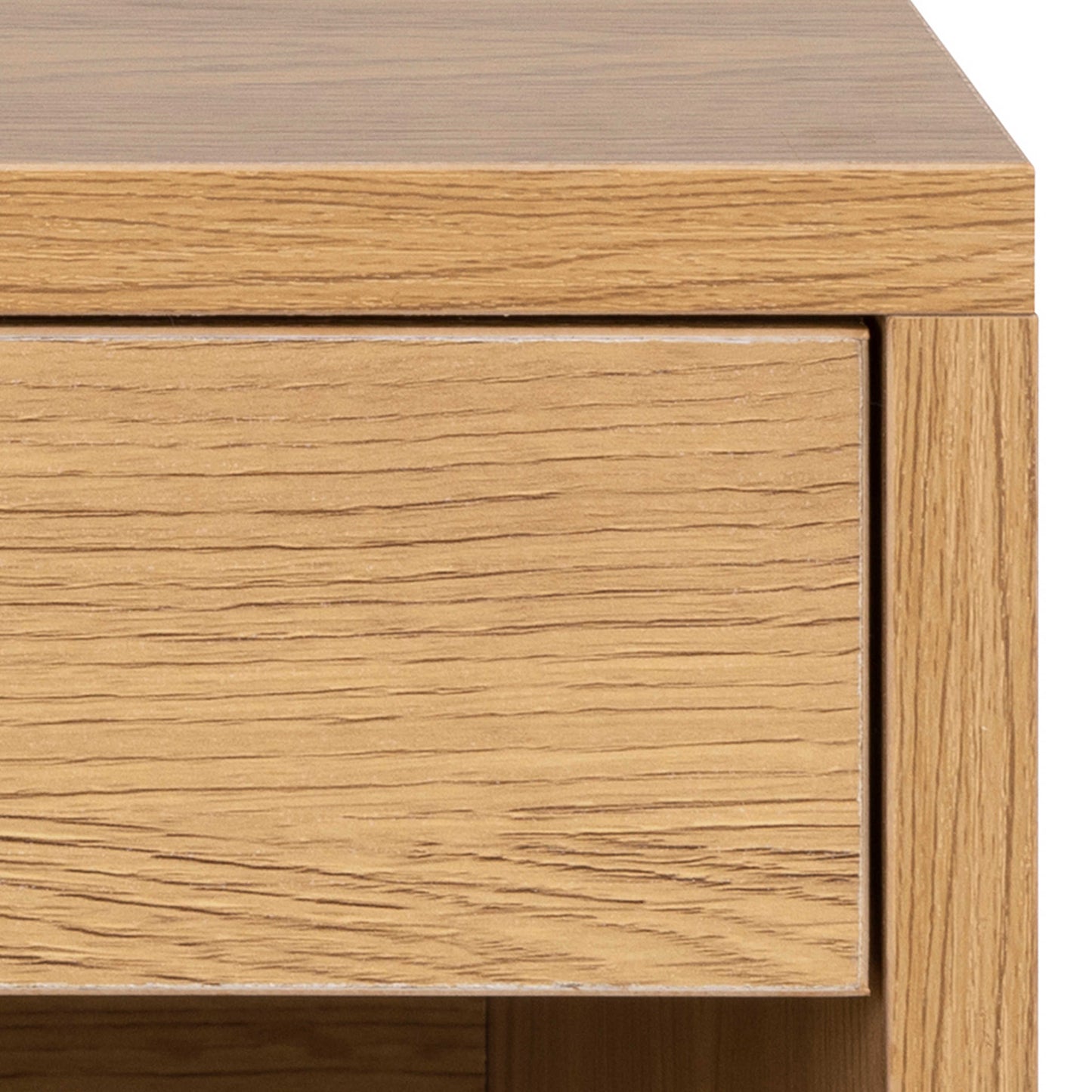 Bramblebud Square Oak Bedside Table 1 Drawer