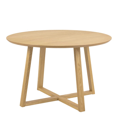 Frida Oak Natural Wood Round Dining Table