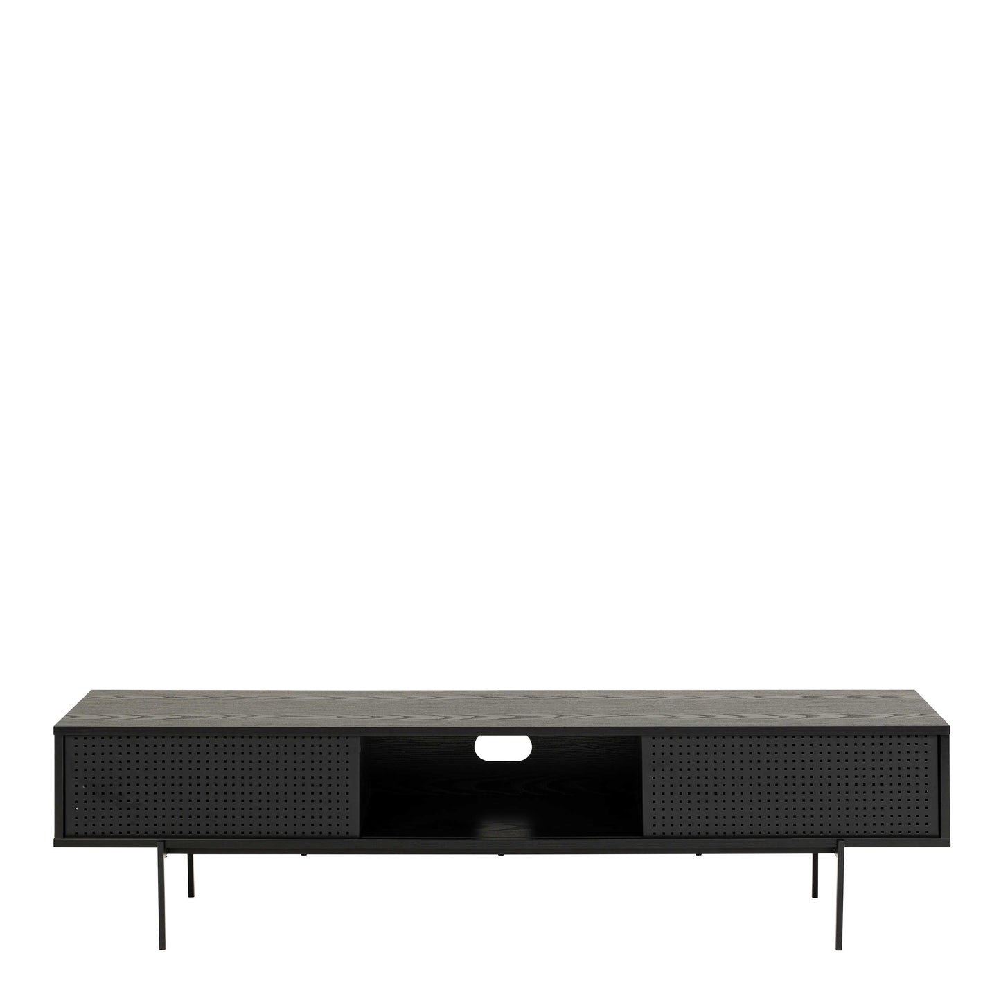 Cambridge Industrial Black Mesh TV Unit in Black