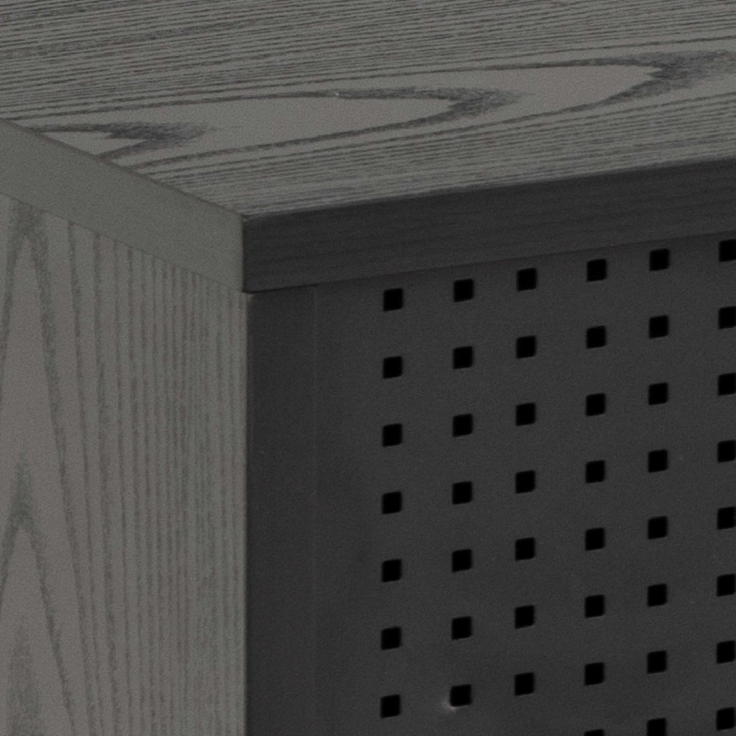 Cambridge Industrial Black Mesh TV Unit in Black