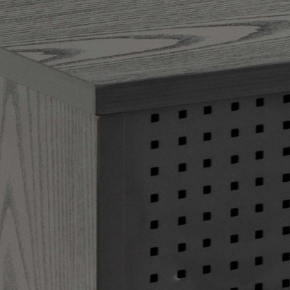 Cambridge Industrial Black Mesh TV Unit in Black