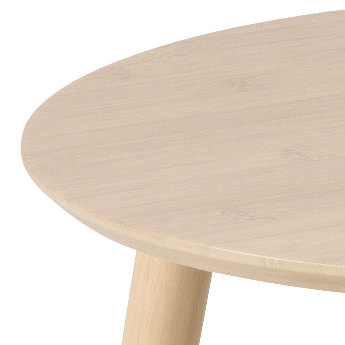 Set of 2 Koa Bamboo Wood Nesting Coffee Tables