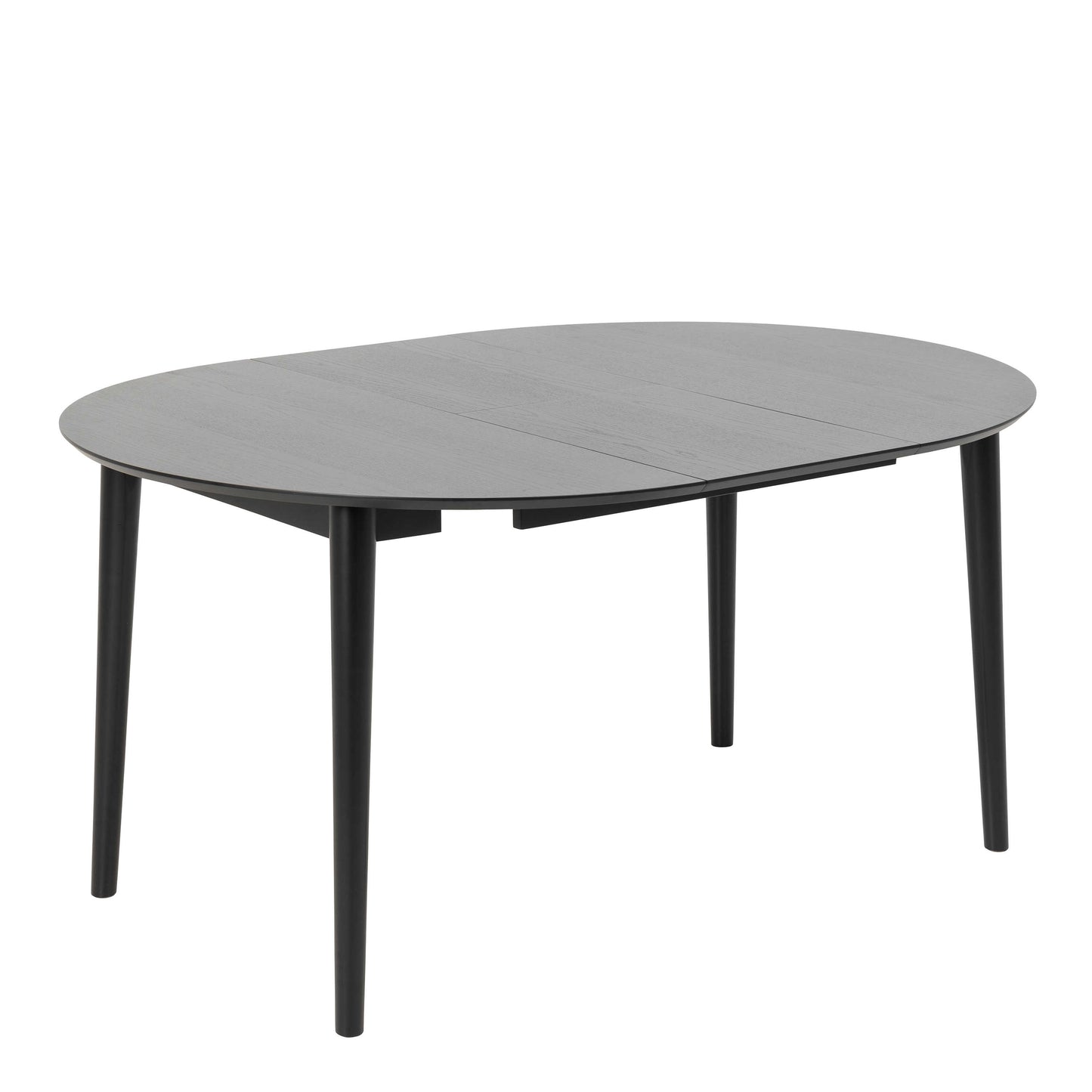 Shanghai Black Wooden Round Extending Dining Table