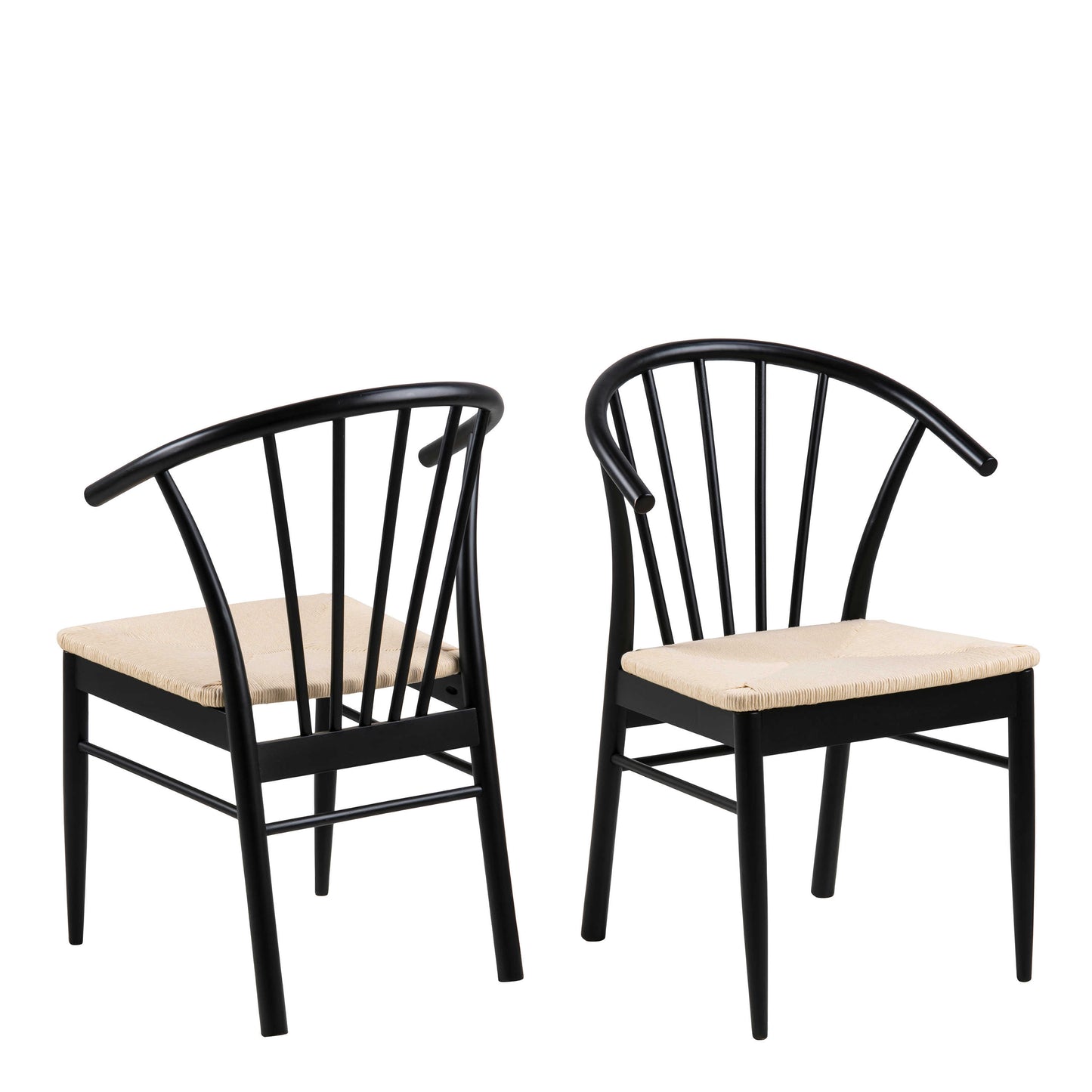 Krakow Dining Set Black Round Extending Dining Table + 4 Dining Chairs