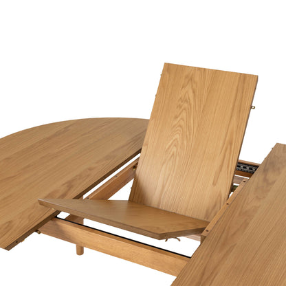 Novi Sad Natural Oak Wood Effect Round Extending Dining Table