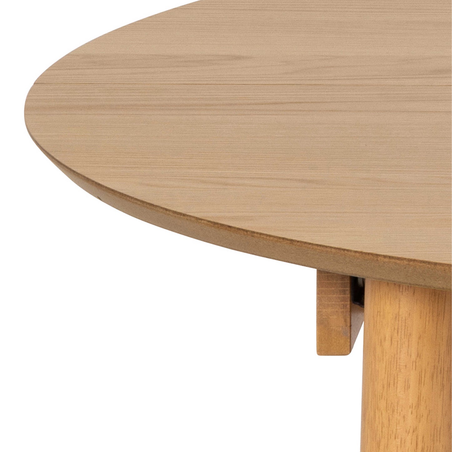 Novi Sad Natural Oak Wood Effect Round Extending Dining Table