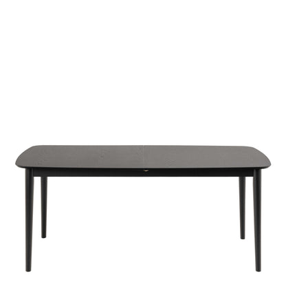 Novi Sad Black Wooden Rectangular Extending Dining Table